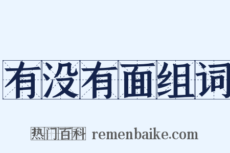 有没有面组词是什么意思的图片